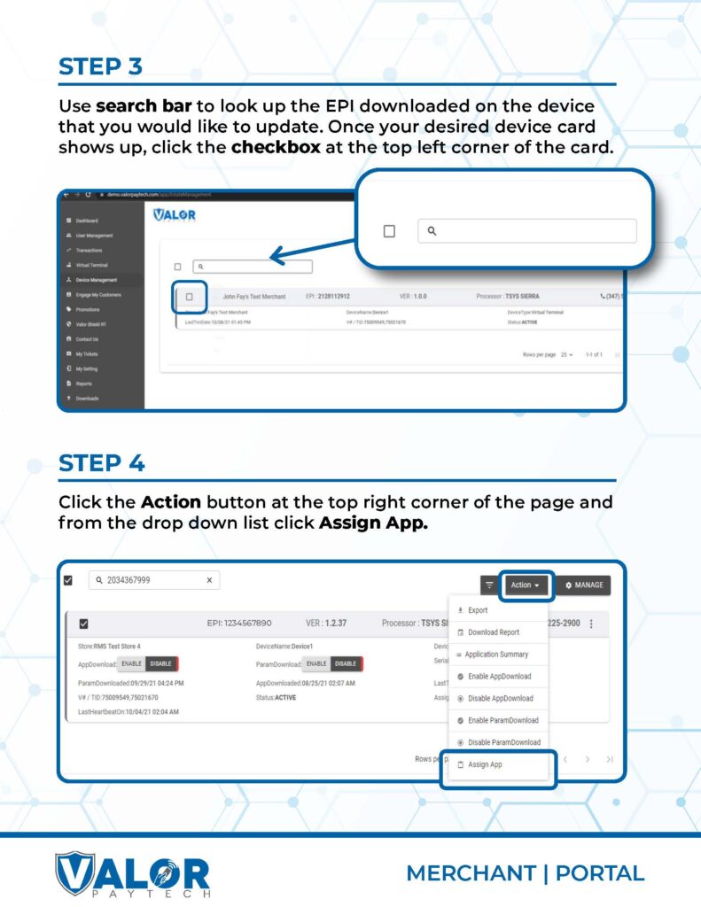Assigning a new app version Page 2