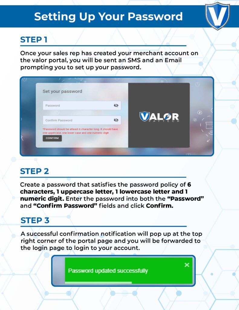 Setting Up Your Password