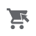 a grey shopping cart with arrow