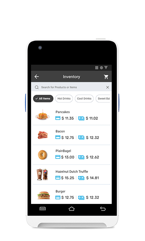 VP550E Menu & Inventory Mobile