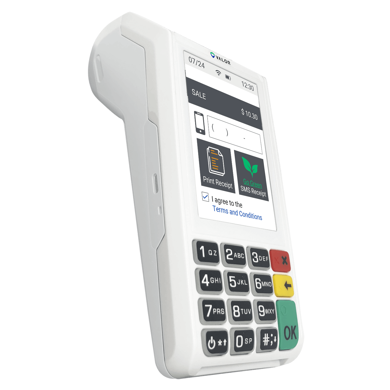 VL110 contactless wireless POS terminal at valor Paytech