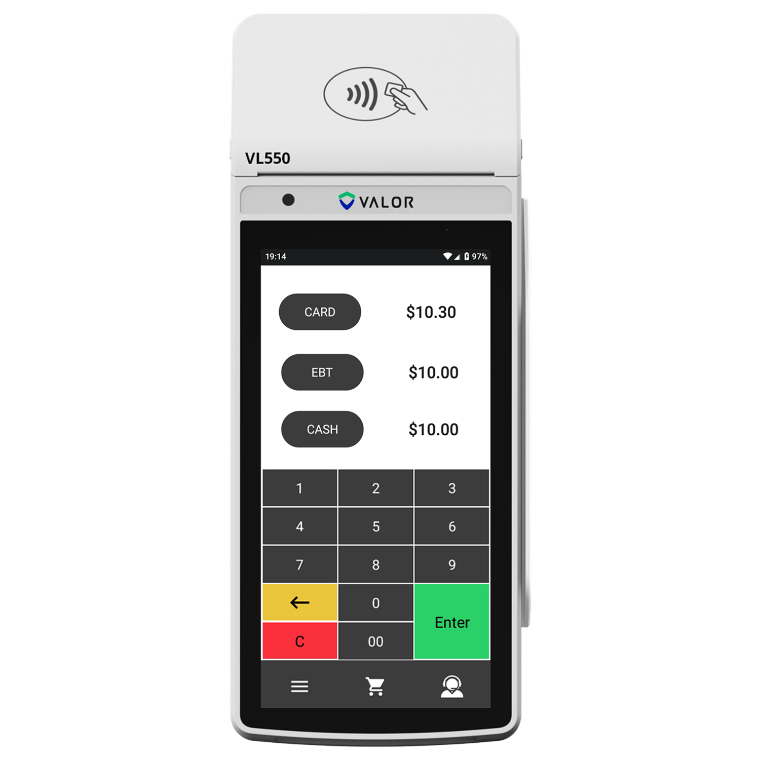 VL550 Android 12 POS terminal for retail checkout