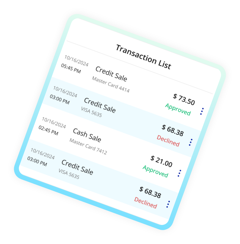 Transaction left