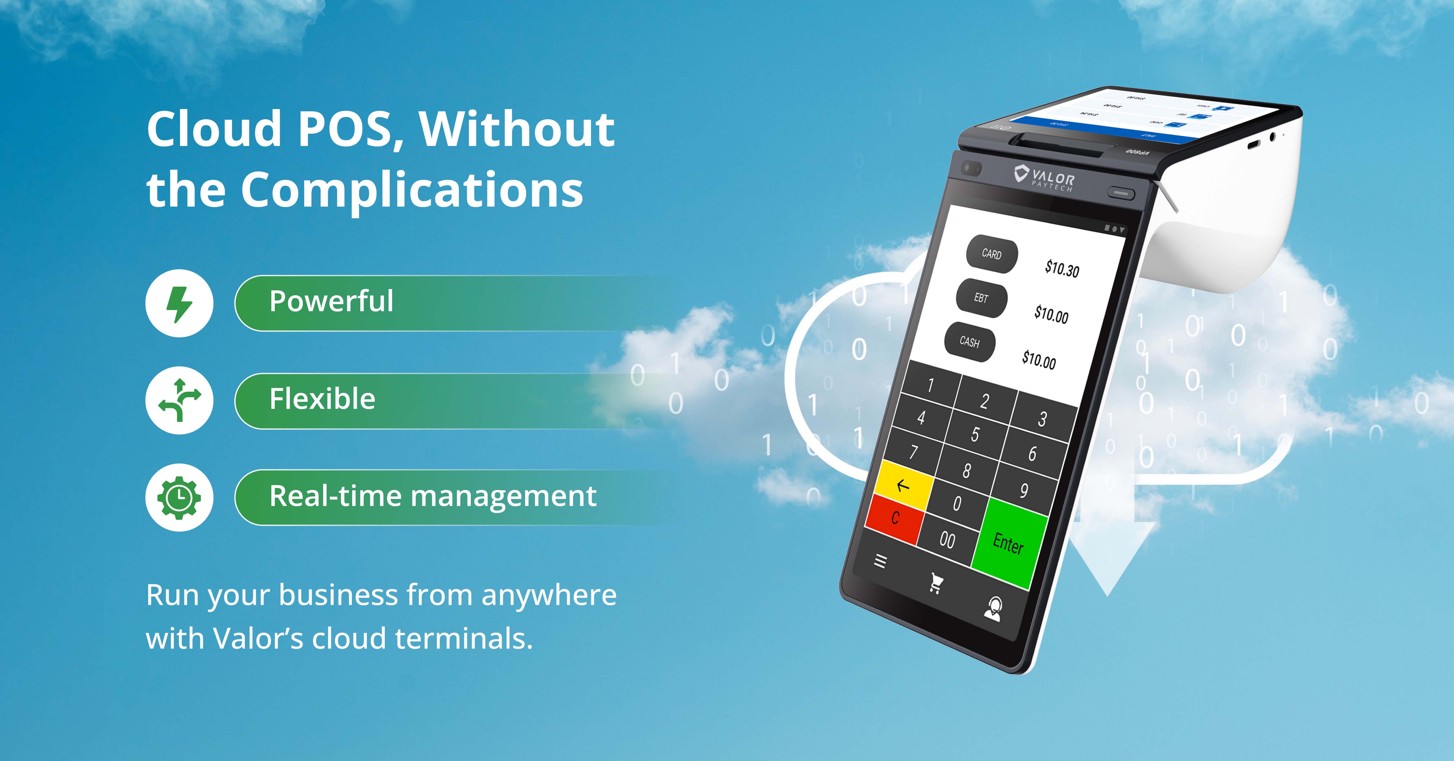 Valor Cloud POS Terminals Banner