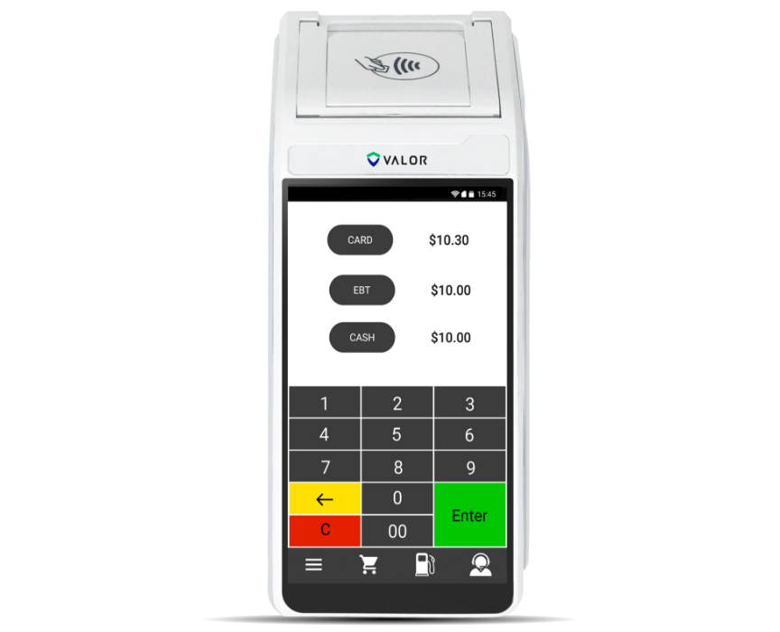 VL500 fleet-compatible payment device for secure fleet card processing and fuel payments by Valor PayTech