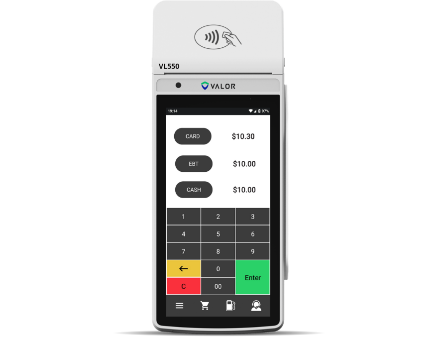 Fleet compatible VL550 payment terminal for mobile and fleet businesses by Valor PayTech