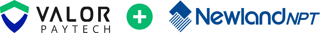 Valor PayTech and Newland logos showcased at NRF retail technology event