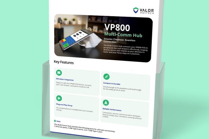 VP800 POS terminal Multi-Comm Hub - Partner brochure- thumbnail